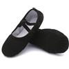 Uniuni Scarpette Danza Classica Bambina Tela Scarpe da Balletto Donna Mezza Punta Ginnastica Scarpe Ragazze Suola in Cuoio Ballo Pantofole Nero 33