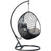 GARDENIA Poltrona Sospesa Lita - Sedia a Uovo in Rattan PE, Struttura in Acciaio, Cuscini Imbottiti, Design Ergonomico per Giardino, Terrazza e Interni