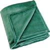 Linder - Plaid rettangolare morbido e coccooning - Colore verde smeraldo - 100% poliestere - Dimensioni 130 x 180 cm - Collezione Cocoon