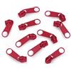 cyclingcolors 10x Cursore Cerniera Ricambio Kit di Riparazione per Cerniera Testa N°5 Cursori per Vestiti Borse Giacche Borse Valigie Jeans, rosso scuro