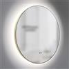Talos Specchio da bagno a LED rotondo Verona Shine in oro opaco Ø 50 cm - Specchio con funzione sensore mano Wave - adatto per ambienti umidi grazie al telaio in alluminio