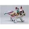 Kare Statuetta decorativa di design Splash Bulldog, multicolore, cane, poliresina, unica, parzialmente realizzata a mano, 32 x 18 x 21 cm (altezza x larghezza x profondità)