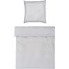 Möve Luxury - Set di biancheria da letto 135 x 200 cm + federa 80 x 80 cm, 100% cotone, colore grigio (moonlight)