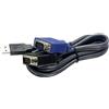 TRENDnet, TK-CU06, Cavo KVM USB VGA 2 in 1, 1,83 m (6 Piedi), collega Un Computer USB agli Switch KVM, Nero