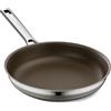 Innerwell Padella in Ceramica 20 cm, Padella ad Induzione con Rivestimento Ceramico Antiaderente in Titanio, Padella in Acciaio Inox con Triplo Strato di Acciaio Inox, Senza Pfoa, marrone