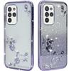 BAOJAY Compatibile per Samsung Galaxy S20 Plus Silicone Case [Glitter Bling Cover Glitter Clear View,Custodia Trasparente Antiurto regali per ragazze e signoreo-Viola