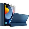 ProCase Cover e Vetro Temperato per iPad 9 2021/Pad 8 2020/Pad 7 2019/iPad 10.2[A2602 A2603 A2604 A2605 A2270 A2428 A2429 A2430 A2197 A2198 A2200]Smart Cover Sottile Leggero -Blu Marino