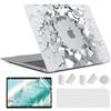 MUSHUI 4 in 1 Custodia per MacBook Air 13 Pollici 2020 2019 2018 Modello A2337 M1/A2179/A1932, Plastica Case Rigida & Tastiera Cover & Proteggi Schermo compatibile con Mac Air 13, Dungeon
