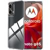 Captor Cover Trasparente per Motorola Moto G85 5G, Custodia TPU in Silicone Flessibile Morbida e Sottile, con Bordo Rialzato per Schermo e Protezione Fotocamera
