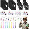 OSDUE Bambini Giocattolo Detective, 56 Pezzi Detective Set per Bambini, Penne Invisibili con Ingranditori Giocattolo e Quaderni, per Il Gioco di Ruolo Detective (56 Pezzi)