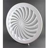 MKK Griglia di ventilazione rotonda, bianca, ø 315 mm, con rete per proteggere dagli insetti, con meccanismo di chiusura per regolare la quantità d'aria, 31,5 cm T87