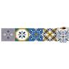 Dostear Bordi Greche Pannelli Adesivi Bordo Adesivo per Pareti Striscia Adesiva Muro Decorativa Greca Adesiva per Parete Petali Blu 10cm X 240cm