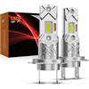 PAERKU Lampadine H7 LED per Automobili Come Abbaglianti e Anabbaglianti, 6500K Bianco Freddo 18000LM Sostituzione Lampada Alogena, Fanless Design, Plug and Play (2 pezzi)
