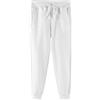 Dybker Pantaloni Sportivi per Ragazzi in Pile con Tasche, Pantaloni Sportivi Spessi per Bambini, Bianco, 11-12 Anni