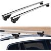 CHROMEMASTER Portapacchi da Tetto, Barre Tetto; Compatibile con Fiat Qubo 2008-2019; Per il Trasporto di Box da Tetto, Portabiciclette, Scala | Struttura Leggera e Resistente in Alluminio
