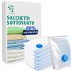 K-TREE Sacchetti Sottovuoto Vestiti da Viaggio e Armadio - Set Salvaspazio Riutilizzabili con Valvola - Ideali per Valigia, Cambio Stagione, Piumoni e Abiti