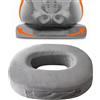WIYETY Cuscino Ortopedico per Seduta, Rotondo, Cuscino a Ciambella in Memory Foam, Cuscino Ortopedico per Seduta, Grigio, Cuscino per Migliorare la Circolazione del Sangue, Allevia il Dolore, per
