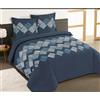 Vision - Parure da letto Nora - Set copripiumino 240 x 220 cm con 2 federe per letto matrimoniale - 100% cotone