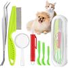 HezzLuv Tick Gancio Tick Pinze, Pinzette per Zecche, Pinze Zecche, Diversi Ganci per Tutte Le Dimensioni del Segno di Spunta, Strumenti per La Rimozione delle Zecche, per Cane, Gatto, Persone(7 Pack)