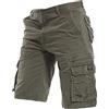 Generic Pantaloncini Cargo Uomo Estivi Pantaloni da Lavoro Uomo Cotone Short Classico Multi Tasche da Uomo Jeans Pantaloni Corti Uomo Cargo Slim Fit Casual Bermuda Uomo Cargo Pantaloncini in Cotone Tasconati