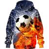 PADOLA Felpe con Cappuccio Bambini e Ragazzi Stampa 3D Maniche Lunghe Felpa con Tasche(11-12 Anni,Basketball)