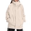 ALkjuozpidi Giacche impermeabili leggere da donna, giacche sportive da ciclismo, giacche antipioggia, giacca con cappuccio con tasche, cachi, 5XL