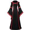 Generic Vestito Donna Elegante Abito Lungo retrò Costume di Halloween con Maniche a Tromba Stile Medievale Vittoriano Tradizionale Irlandese per Il Rinascimento, per Carnevale, Halloween, Feste, Principessa