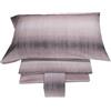 Dondi Home | Set Lenzuola Matrimoniale Shades 250x290 Cm, 100% Raso di Cotone 300 TC, 2 Federe e Lenzuola 100% Raso di Cotone 300 TC, Microfantasia, Colore Tortora - Made In Italy