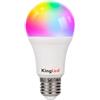 King Led Kingled - Lampadina E27 WiFi - Bulbo Led A70 Attacco E27 11W 1050lm RGB+CCT - Smart WiFi Compatibile con Alexa, Google e Smartphone