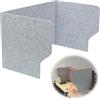 SAGIDAR Divisorio Acustico da Scrivania, Barriera Divisoria 60/80/100cm, Pannelli Fonoassorbenti, Design su Tre Lati, Separatore per La Privacy Spessore 9 Mm, Separatore da Scrivania Pieghevole
