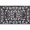 Hanse Home Zerbino in gomma per interni ed esterni, 45 x 75 cm, in gomma, per esterni, effetto ghisa, resistente alle intemperie, antiscivolo per ingresso ed esterni, colore nero
