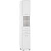 Schildmeyer Palermo 158819 - Armadio alto, 30,3 x 23,6 x 180,9 cm, colore: Bianco opaco