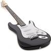 Gear4music Chitarra Elettrica 3/4 Nera per Principianti Bambini 8-12 Anni