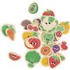 Janod - 24 Magneti di legno - Tema frutta e verdura - Giocattolo di legno - Ideale per lavagna o frigorifero - Gioco educativo magnetico, per manipolare, sperimentare e divertirsi - Da 2 anni, J09648