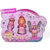 KOOKYLOOS Fairytale Mix & Match, Hearts - Bambola 3 in 1 a tema fantasia. Contiene 1 bambola, 1 Outfit Princess, 1 Outfit Sirena e 1 Outfit Fata