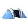 Outsunny Tenda da Campeggio 4-5 Posti con 2 Stanze e Borsa di Trasporto, Tenda a Tunnel Familiare Impermeabile 3000 mm, 220x450x180 cm, Blu