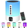 Biseoamz Altoparlante Bluetooth Multifunzione 5 in 1 con Luce, Sveglia Bambini, Macchina Rumore Bianco, Lampada da Comodino, Regalo per Ragazza Ragazzo Bambina, Regalo Donna, Idee Regalo Compleanno