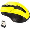 Fiauli Mouse wireless 2,4 GHz 1600 DPI ergonomico mouse ottico wireless con ricevitore USB 2.0, mouse per computer ricaricabili in ABS colorato per PC portatile-giallo