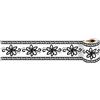 Dostear Bordi Greche Pannelli Adesivi Bordo Adesivo per Pareti Striscia Adesiva Muro Decorativa Greca Adesiva per Parete Fiori Neri 10cm X 240cm
