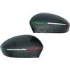 Car Passion Coppia Calotte Specchio Carbon look Effetto Fibra di Carbonio Bandiera Italiana Tricolore coprispecchietti retrovisori tuning destro + sinistro