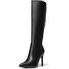 DREAM PAIRS Stivali da Donna al Ginocchio con Tacco a Spillo Cerniera Laterale Nero SDKB2202W-E Taglia 38 (EUR)