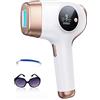 Prettivo Epilatore Laser Luce Pulsata 3 in 1, IPL Luce Pulsata Epilatore, 9 Livelli di Energia, 999,900 Lampi, Epilatore a Luce Pulsata Per Braccio, Gamba, Corpo, Bikini