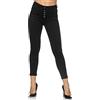 Elara Jeans Donna Vita Alta Skinny Denim Bottoni Chunkyrayan EL15-1 Schwarz-52 (3XL)