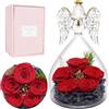 Miofula Rosa Stabilizzata Angelo Festa della Mamma Idee Regalo Mamma Nonna,Rose Stabilizzate Regalo Donna Compleanno,Rosa Eterna Regali Anniversario per Lei,Fiori Stabilizzati Regali Festa della Mamma