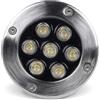 AntDau71® - Faretto a led segnapasso calpestabile da esterno viali sentieri giardino pavimento IP65 da incasso a terra luce calda 3000k - 220V (7 watt (12 x 9 cm))