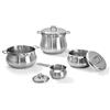 Barazzoni Tummy Batteria 7 pezzi, Acciaio inox 18/10. Made in Italy