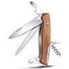 Victorinox, Ranger 55 Wood, Coltello Svizzero, Originale, Multiuso, Campeggio, 10 Funzioni, Lama, grande, Apriscatole, Bloccabile