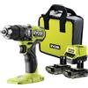 RYOBI Trapano avvitatore a percussione R18PD5-220S"