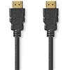 NEDIS Cavo HDMI ™ ad alta velocità con Ethernet, connettore HDMI™ | connettore HDMI™ | 4K@60Hz | 18 Gbps | 1,50 m | rotondo | PVC | nero | sacchetto di plastica