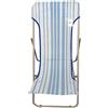 Linea Garden Friend S1622044, Sdraio Beach in Acciaio e textilene 450 gr/m² Riga azzurra